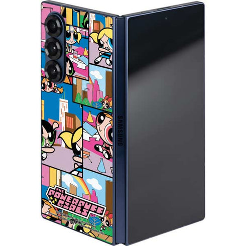 Cartoon Network Powerpuff Girls Patches Galaxy Z Fold6 Skin