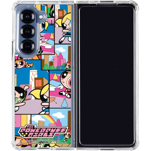 Cartoon Network Powerpuff Girls Patches Galaxy Z Fold7 Clear Case