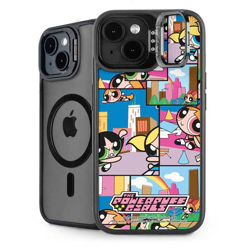 Cartoon Network Powerpuff Girls Patches iPhone 15 Kickstand Case