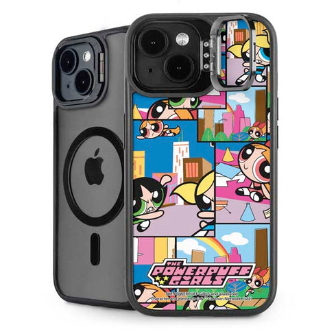 Cartoon Network Powerpuff Girls Patches iPhone 15 Plus Kickstand Case