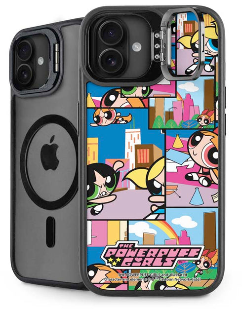 Cartoon Network Powerpuff Girls Patches iPhone 16 Kickstand Case