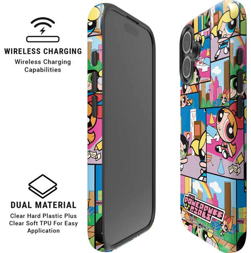 Cartoon Network Powerpuff Girls Patches iPhone 16 Magsafe Impact Case