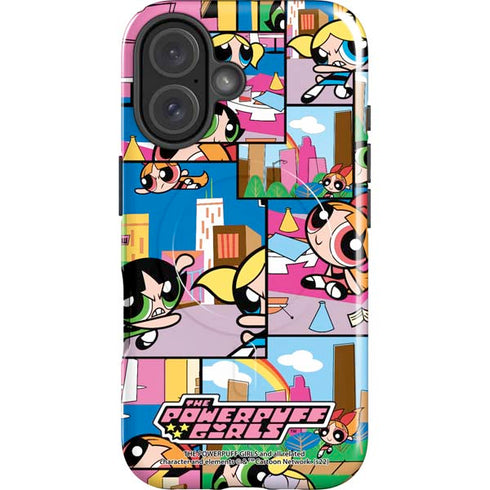 Cartoon Network Powerpuff Girls Patches iPhone 16 Plus Magsafe Impact Case