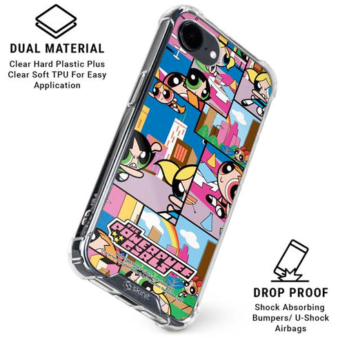 Cartoon Network Powerpuff Girls Patches iPhone 16e Clear Case