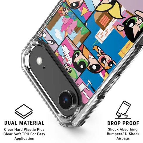 Cartoon Network Powerpuff Girls Patches iPhone 17 Air Clear Case