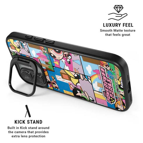 Cartoon Network Powerpuff Girls Patches iPhone 17 Kickstand Case