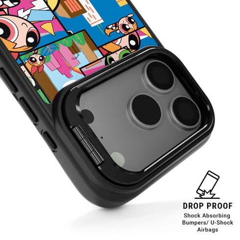 Cartoon Network Powerpuff Girls Patches iPhone 17 Pro Max Kickstand Case