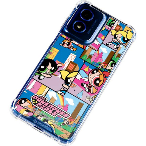 Cartoon Network Powerpuff Girls Patches Moto G Play 4G (2024) Clear Case