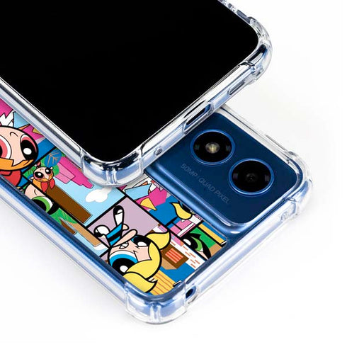 Cartoon Network Powerpuff Girls Patches Moto G Play 4G (2024) Clear Case