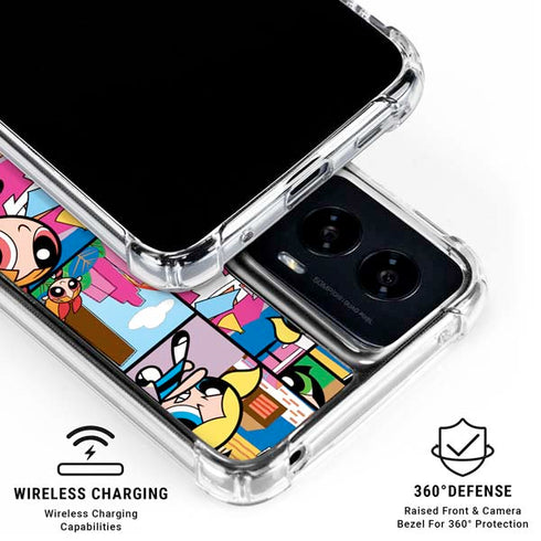Cartoon Network Powerpuff Girls Patches Moto G Power 5G (2024) Clear Case