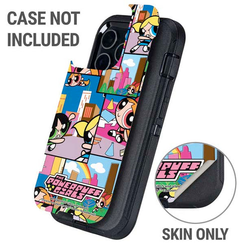 Cartoon Network Powerpuff Girls Patches Otterbox Defender iPhone Skin