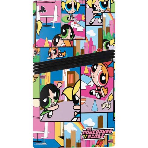 Cartoon Network Powerpuff Girls Patches PS5 Pro Disk Console Skin