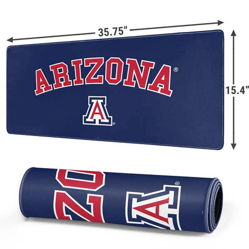 University of Arizona Primary Logo Blue Gaming Mouse Pad