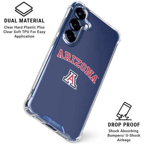 University of Arizona Primary Logo Blue Galaxy S25 Clear Case
