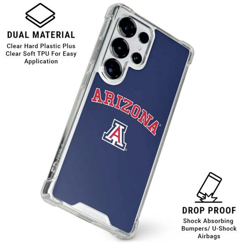 University of Arizona Primary Logo Blue Galaxy S25 Ultra Clear Case