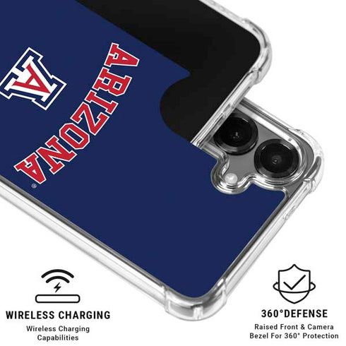 University of Arizona Primary Logo Blue Galaxy S26 Plus Clear Case