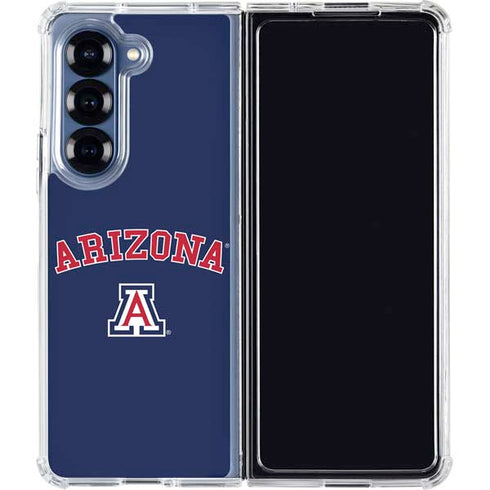 University of Arizona Primary Logo Blue Galaxy Z Fold6 Clear Case