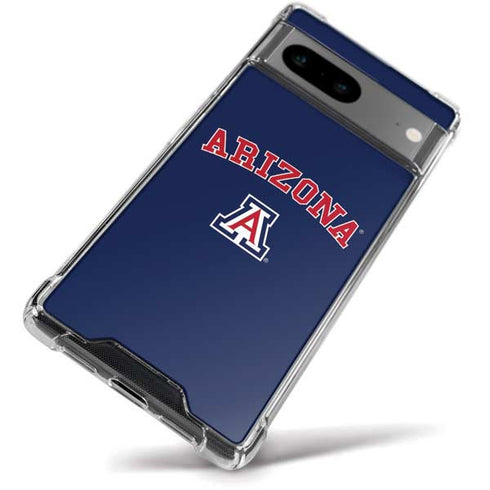 University of Arizona Primary Logo Blue Google Pixel 8a Clear Case