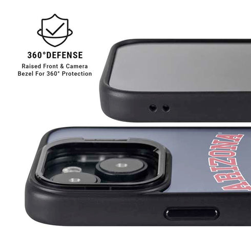 University of Arizona Primary Logo Blue iPhone 14 Kickstand Case