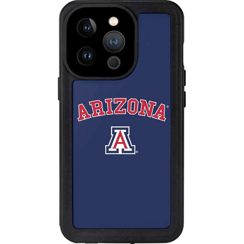 University of Arizona Primary Logo Blue iPhone 15 Pro Waterproof Case