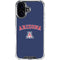 University of Arizona Primary Logo Blue iPhone 16 Clear Case