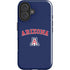 University of Arizona Primary Logo Blue iPhone 16 Plus Impact Case
