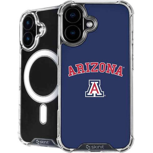 University of Arizona Primary Logo Blue iPhone 16 Plus MagSafe Case