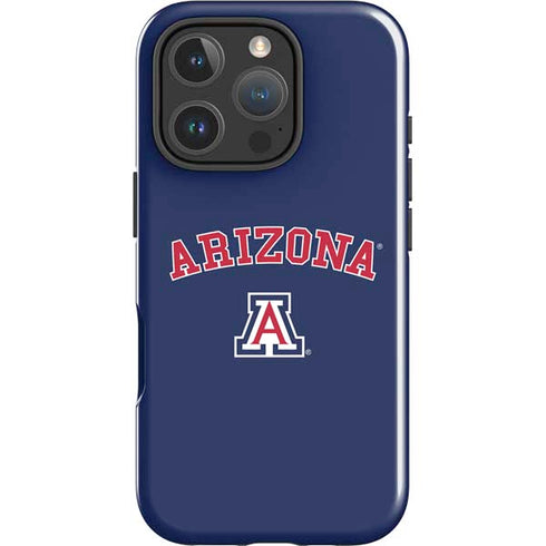 University of Arizona Primary Logo Blue iPhone 16 Pro Impact Case