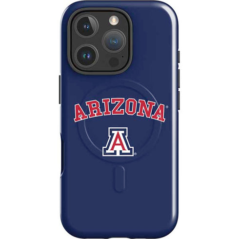 University of Arizona Primary Logo Blue iPhone 16 Pro Magsafe Impact Case