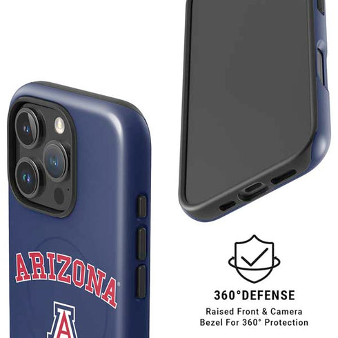 University of Arizona Primary Logo Blue iPhone 16 Pro Magsafe Impact Case