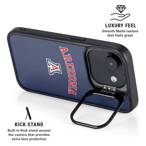 University of Arizona Primary Logo Blue iPhone 16e Kickstand Case