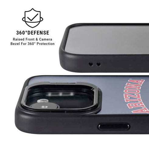 University of Arizona Primary Logo Blue iPhone 16e Kickstand Case
