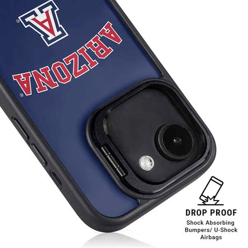University of Arizona Primary Logo Blue iPhone 16e Kickstand Case