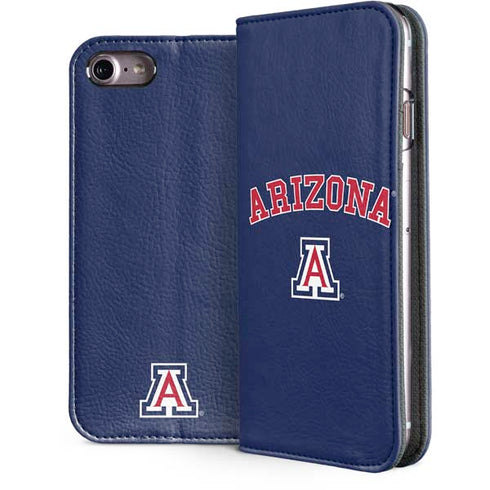 University of Arizona Primary Logo Blue iPhone 7 Folio Case