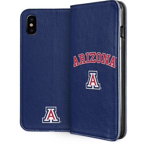 University of Arizona Primary Logo Blue iPhone 8 Folio Case