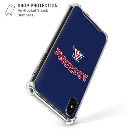 University of Arizona Primary Logo Blue iPhone X/XS Clear Case