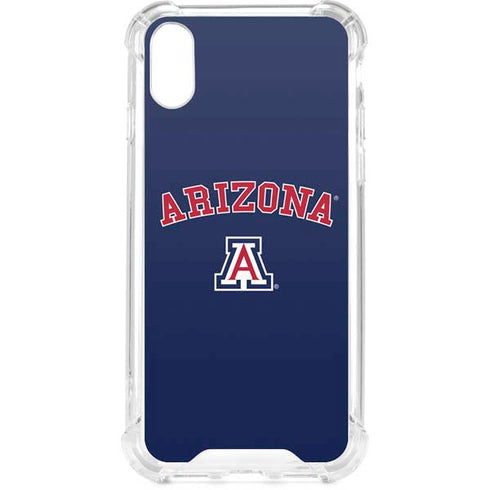 University of Arizona Primary Logo Blue iPhone XS Clear Case