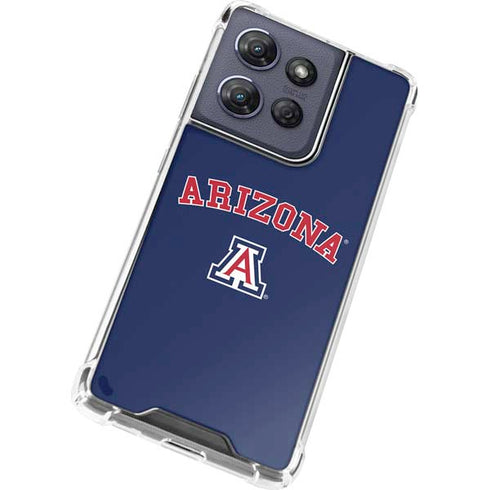 University of Arizona Primary Logo Blue Moto G 5G (2025) Clear Case