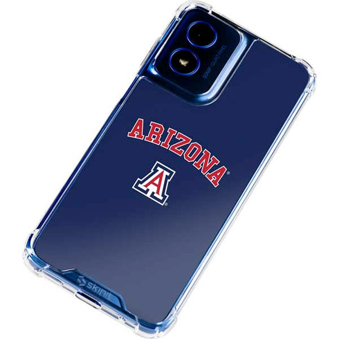 University of Arizona Primary Logo Blue Moto G 5G (2024) Clear Case