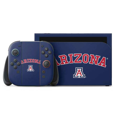 University of Arizona Primary Logo Blue Nintendo Skins