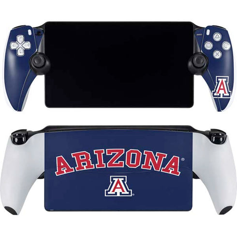 University of Arizona Primary Logo Blue PlayStation Portal Remote Player Skin