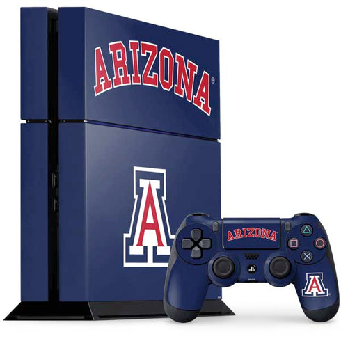 University of Arizona Primary Logo Blue PlayStation PS4 Skins