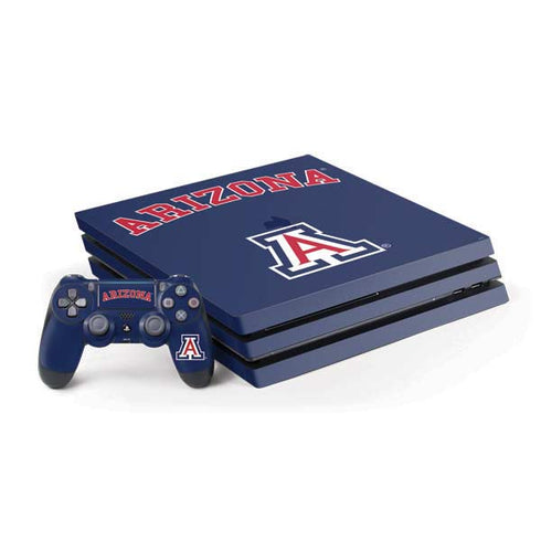 University of Arizona Primary Logo Blue PlayStation PS4 Skins