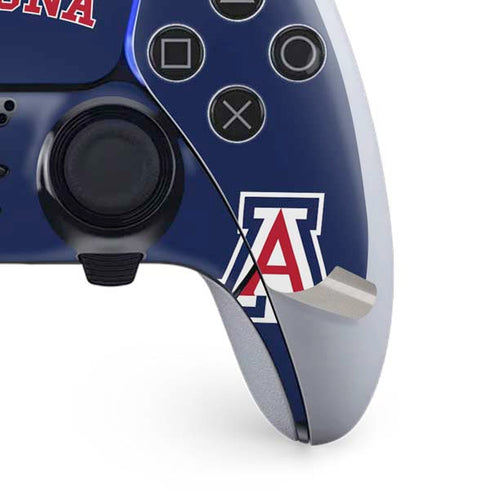 University of Arizona Primary Logo Blue PS5 DualSense Edge Pro Controller Skin