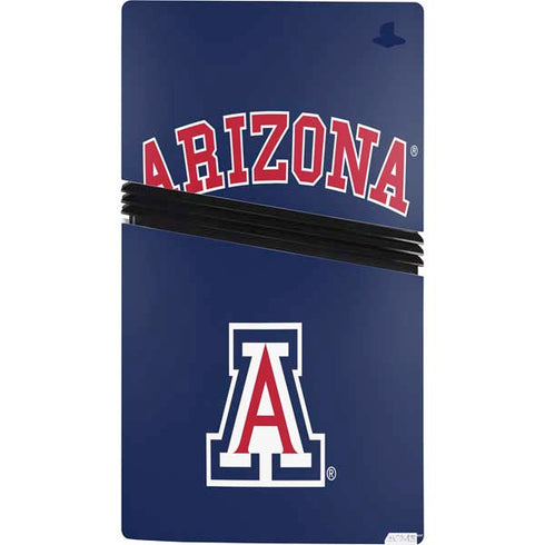 University of Arizona Primary Logo Blue PS5 Pro Bundle Skin