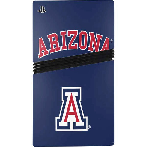 University of Arizona Primary Logo Blue PS5 Pro Disk Bundle Skin