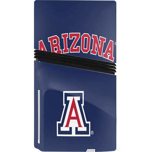 University of Arizona Primary Logo Blue PS5 Pro Disk Console Skin