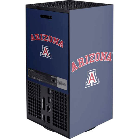 University of Arizona Primary Logo Blue XBox Series X Digital Edition Console Skin