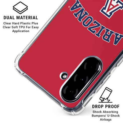 University of Arizona Primary Logo Red Galaxy A36 5G Clear Case
