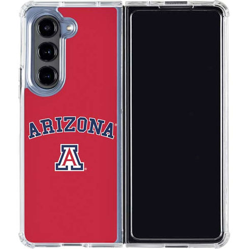 University of Arizona Primary Logo Red Galaxy Z Fold5 5G Clear Case